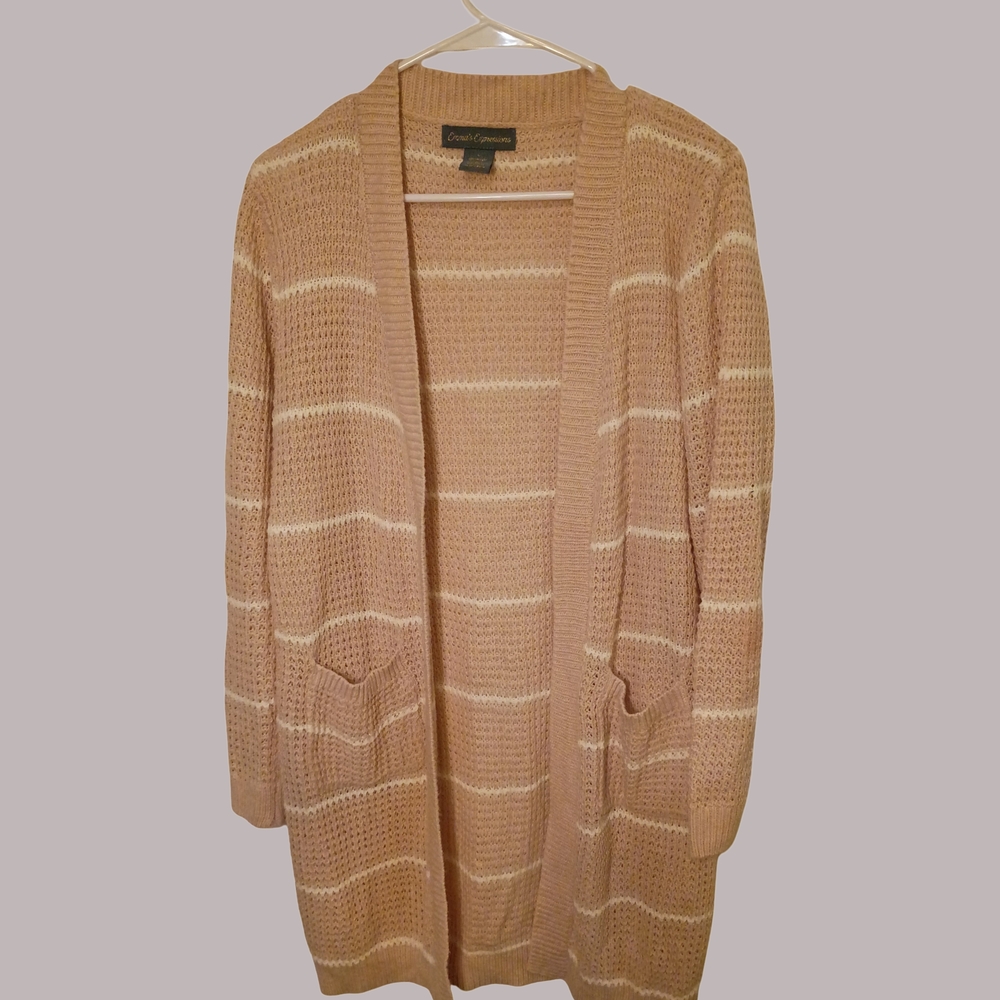 Casual Corner Women's Tan Cardigan Sz L